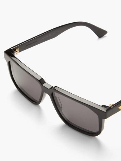 Bottega Veneta Oversized square acetate sunglasses outlook