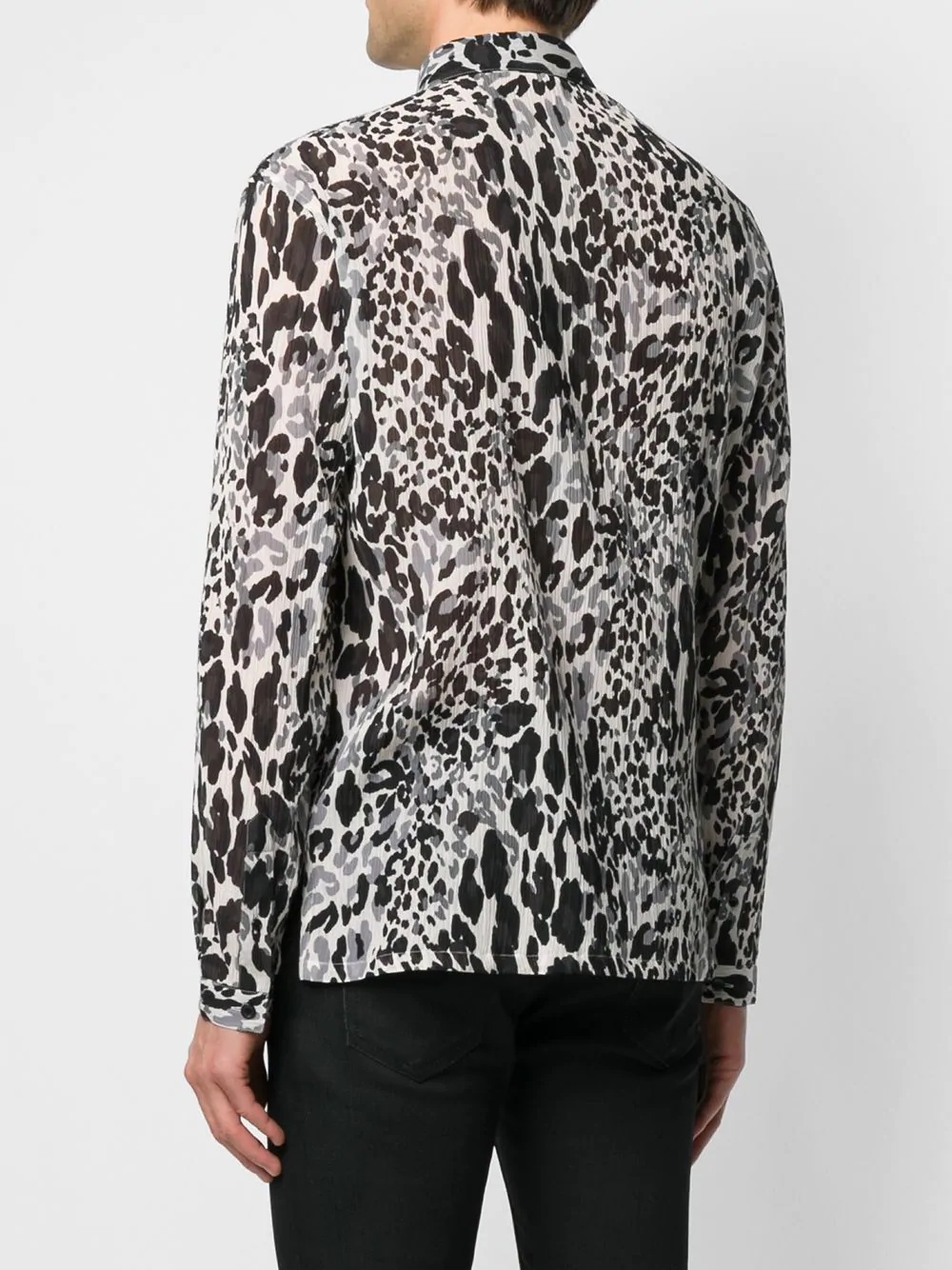 animal-print long-sleeve shirt - 4