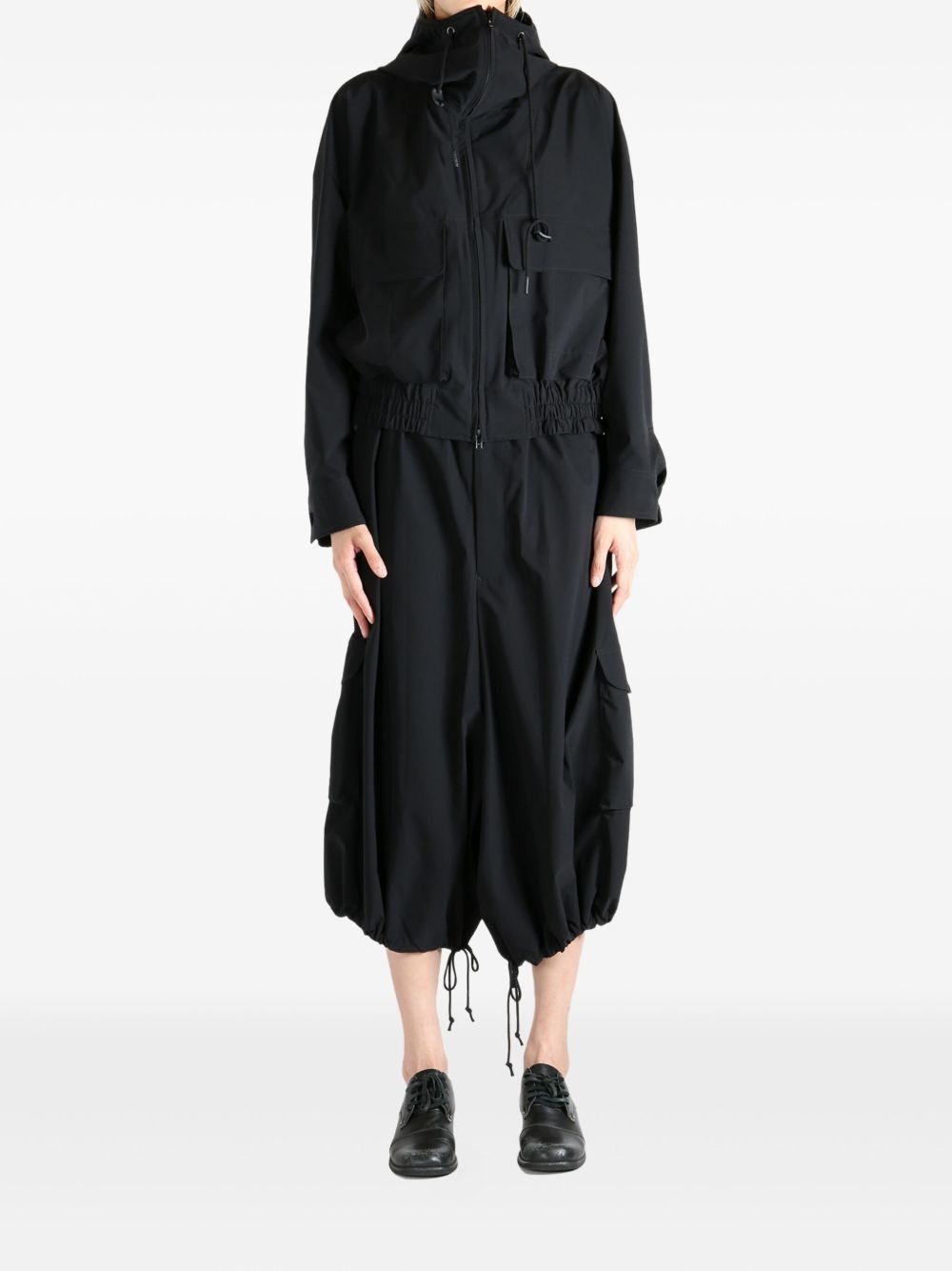 hooded drawstring jacket - 2