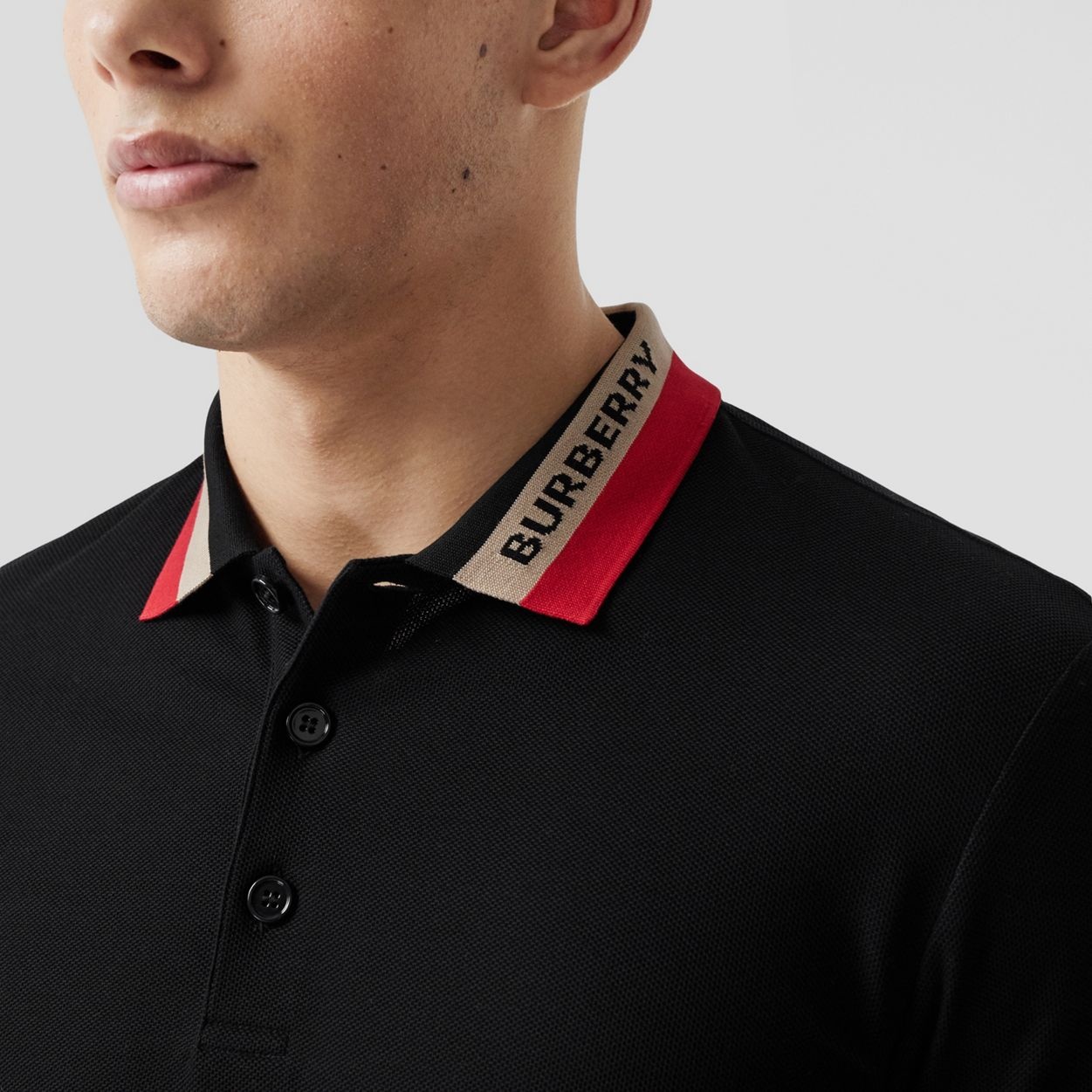 Logo Detail Cotton Piqué Polo Shirt - 3