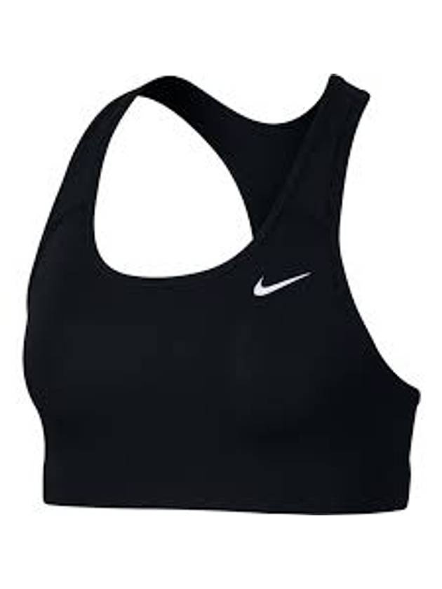 Women's Swoosh Medium Non Padded Sports Bra Black - 1