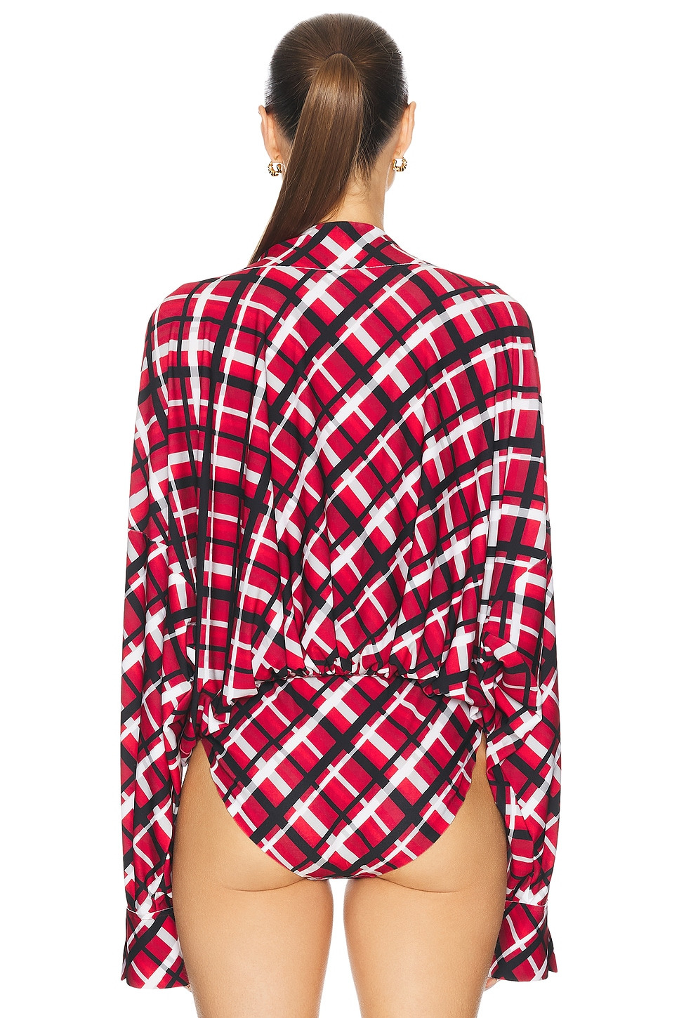 Super Oversized Boyfriend Shirt Bodysuit - 4