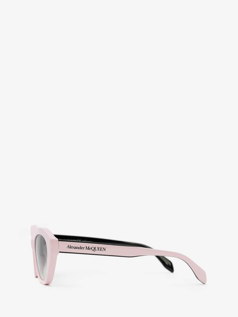 Selvedge Cat-eye Sunglasses in Pink - 2