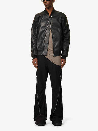 Rick Owens Flight slip-pocket regular-fit leather jacket outlook