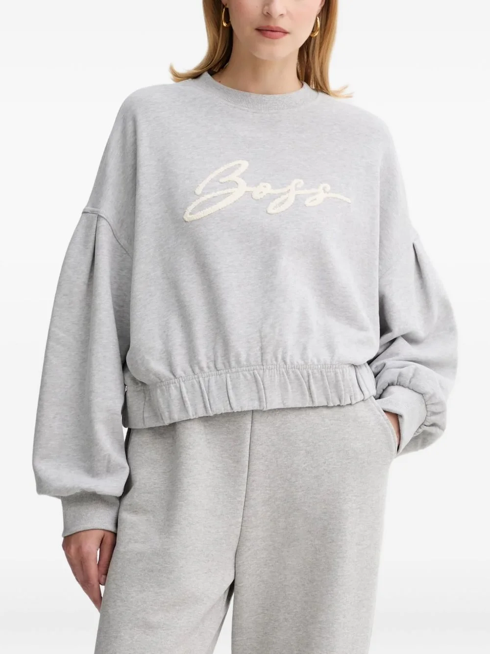 logo-embroidered sweatshirt - 1