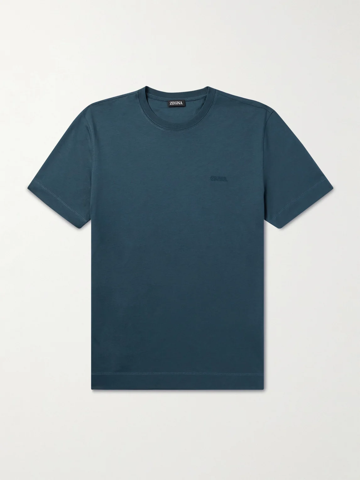 Slim-Fit Logo-Embroidered Cotton-Jersey T-Shirt - 1