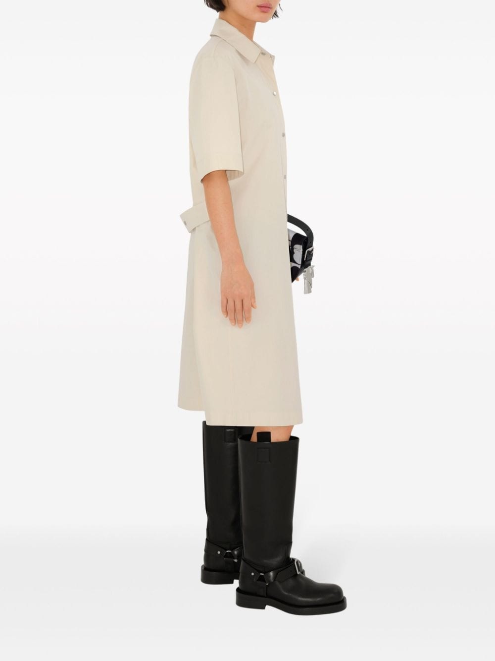 short-sleeve shirt dress - 3