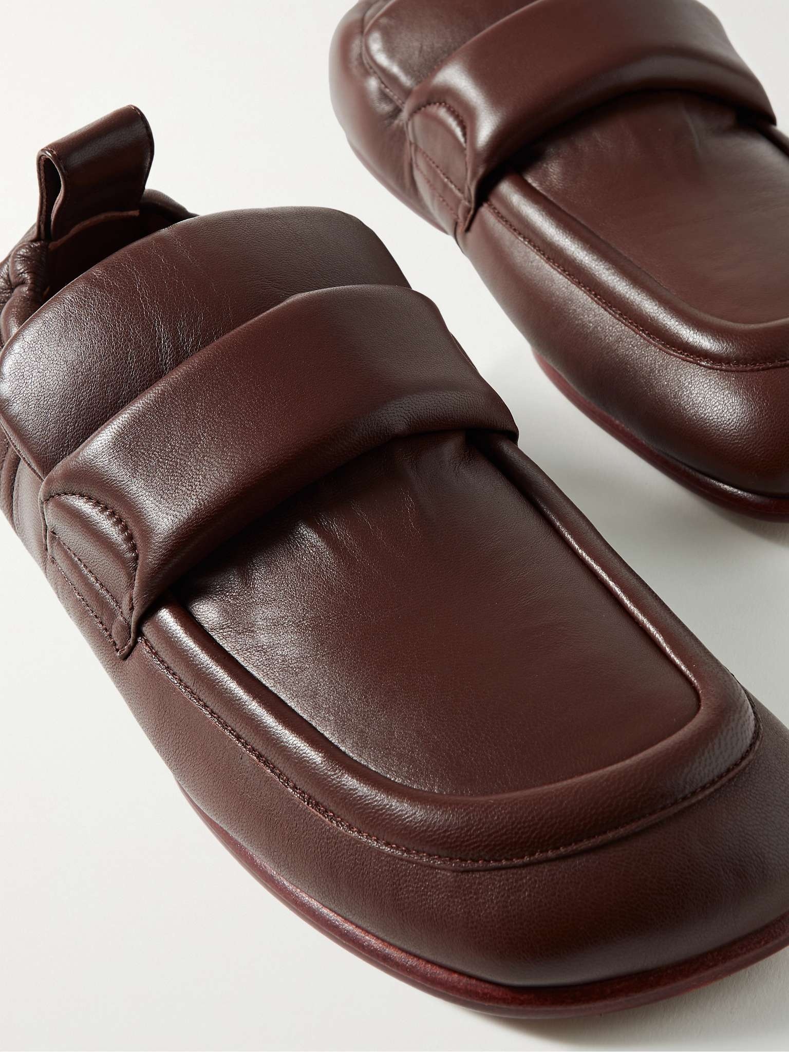 Padded Leather Loafers - 6