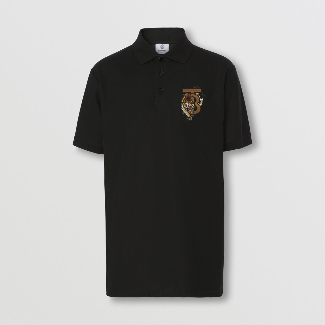 Monogram Motif Cotton Piqué Polo Shirt - 1