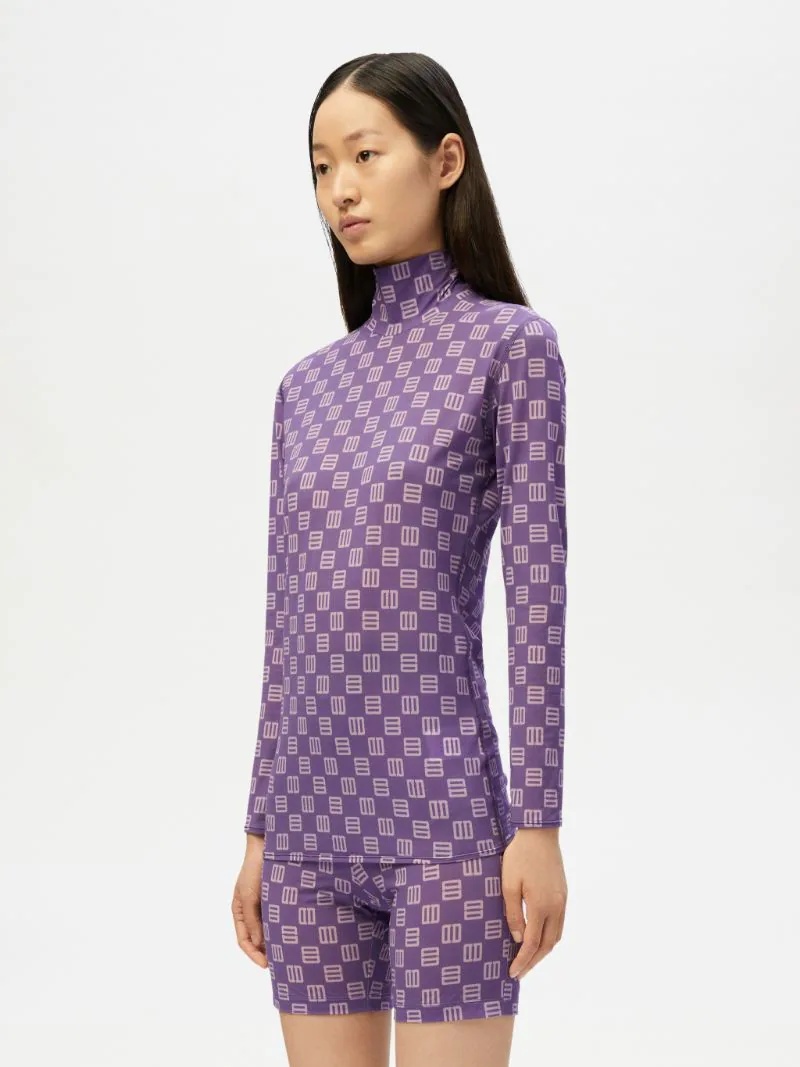 MONOGRAM FITTED TURTLENECK - 4
