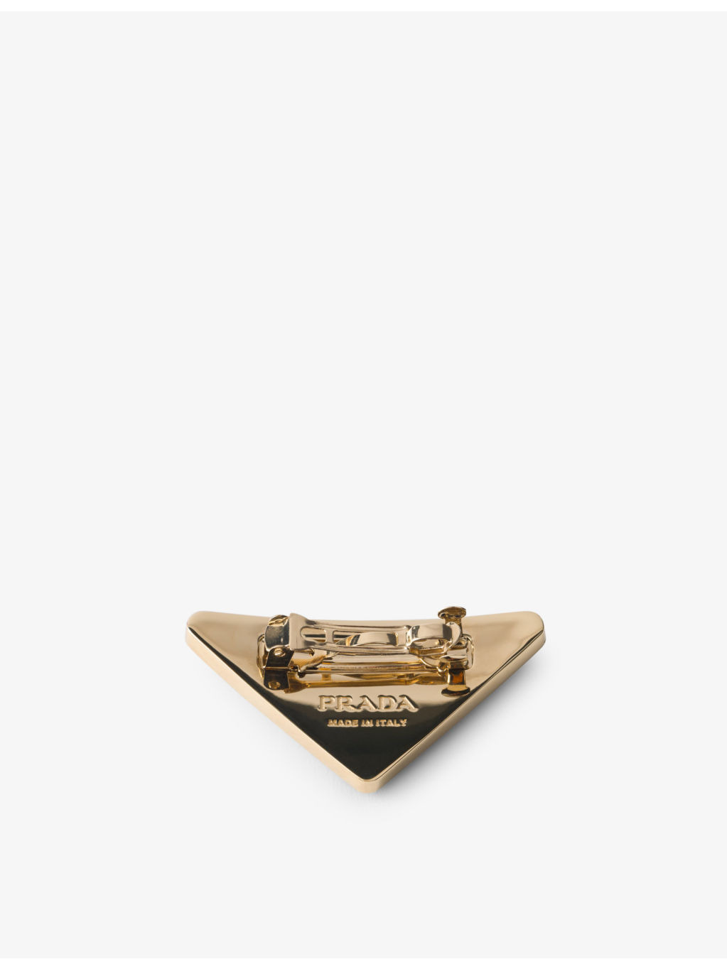 Triangular brand-motif metal hairclip - 2