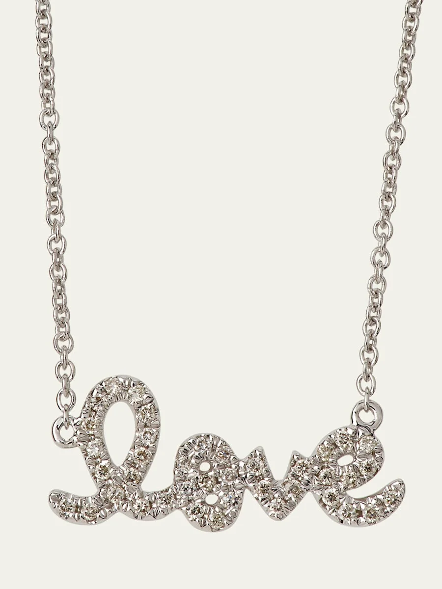 Gold Diamond Love Necklace, Small - 1