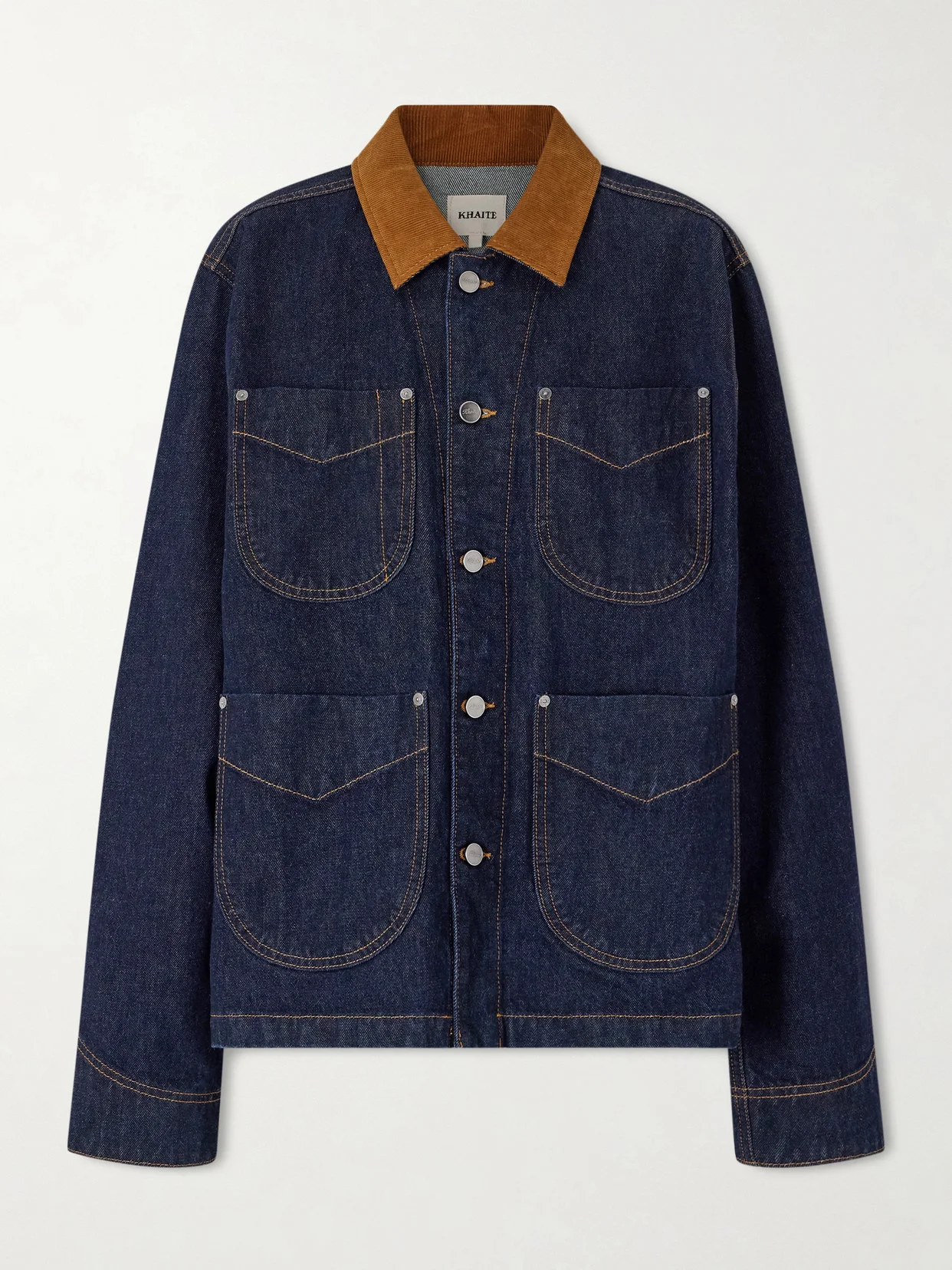 Wyatt Corduroy-trimmed Denim Jacket - 1