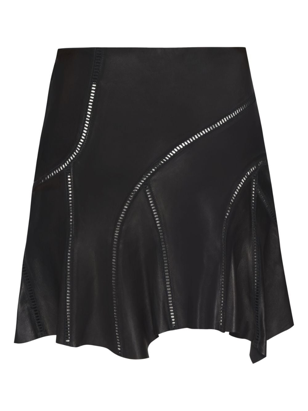 asymmetrical leather skirt - 4