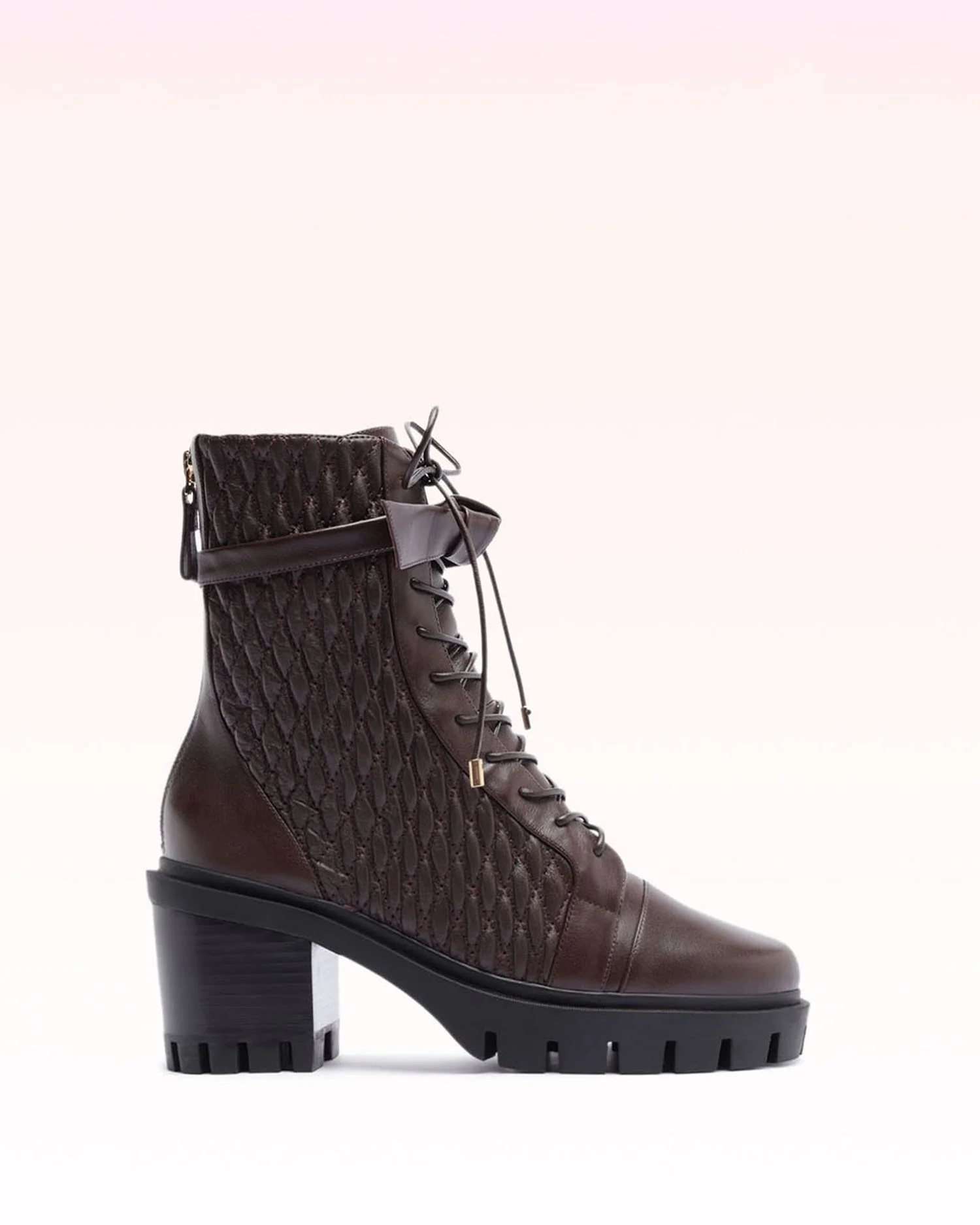 QUILTED CLARITA COMBAT 60 DARK PLUM - 1