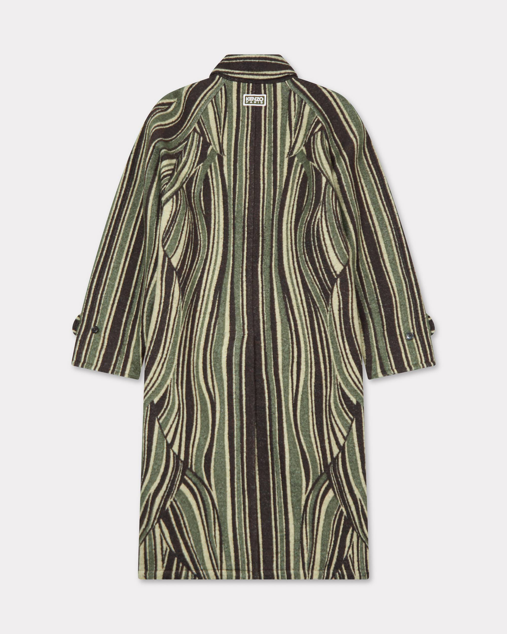 'KENZO Leaf Stripe' coat in cotton wool jacquard - 2