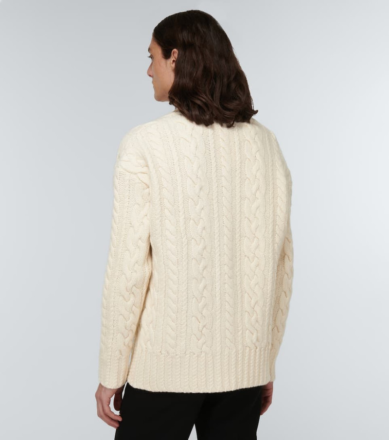 Cable-knit wool cardigan 4
