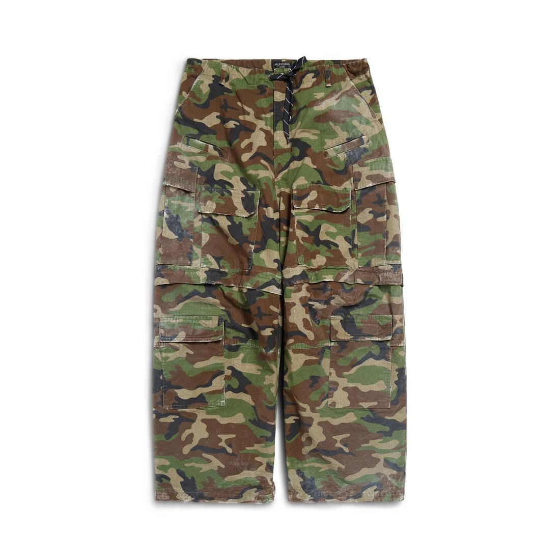 Large Cargo Pants in Dark Green - 1