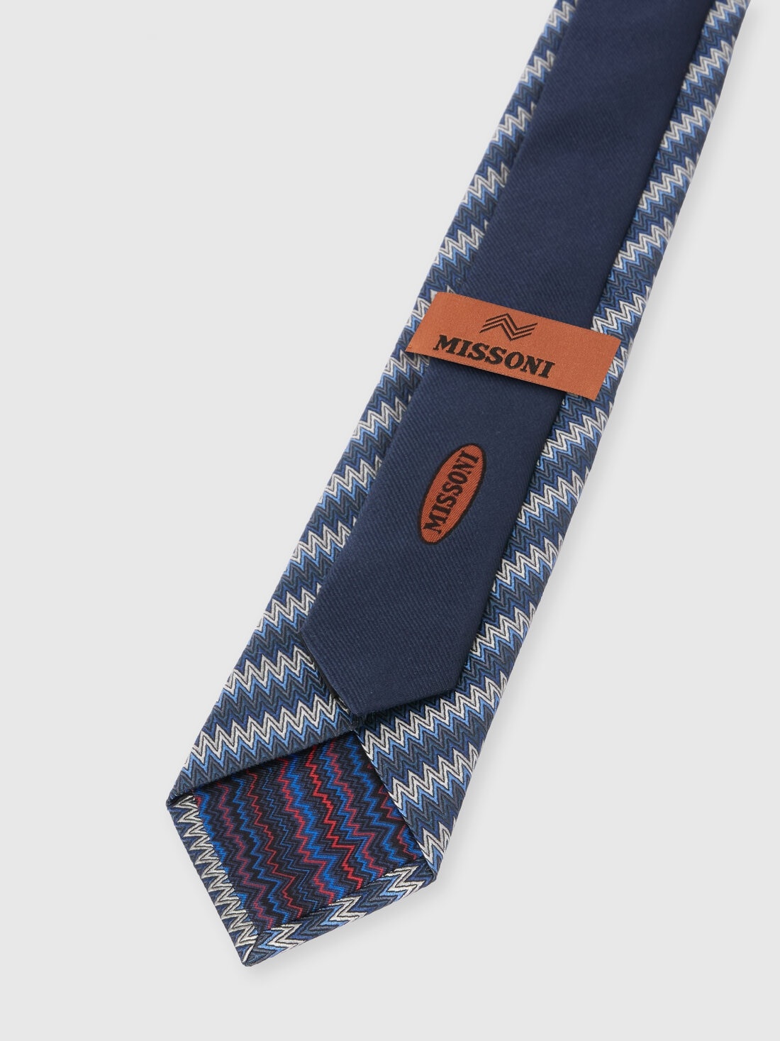 Zig zag silk tie - 3