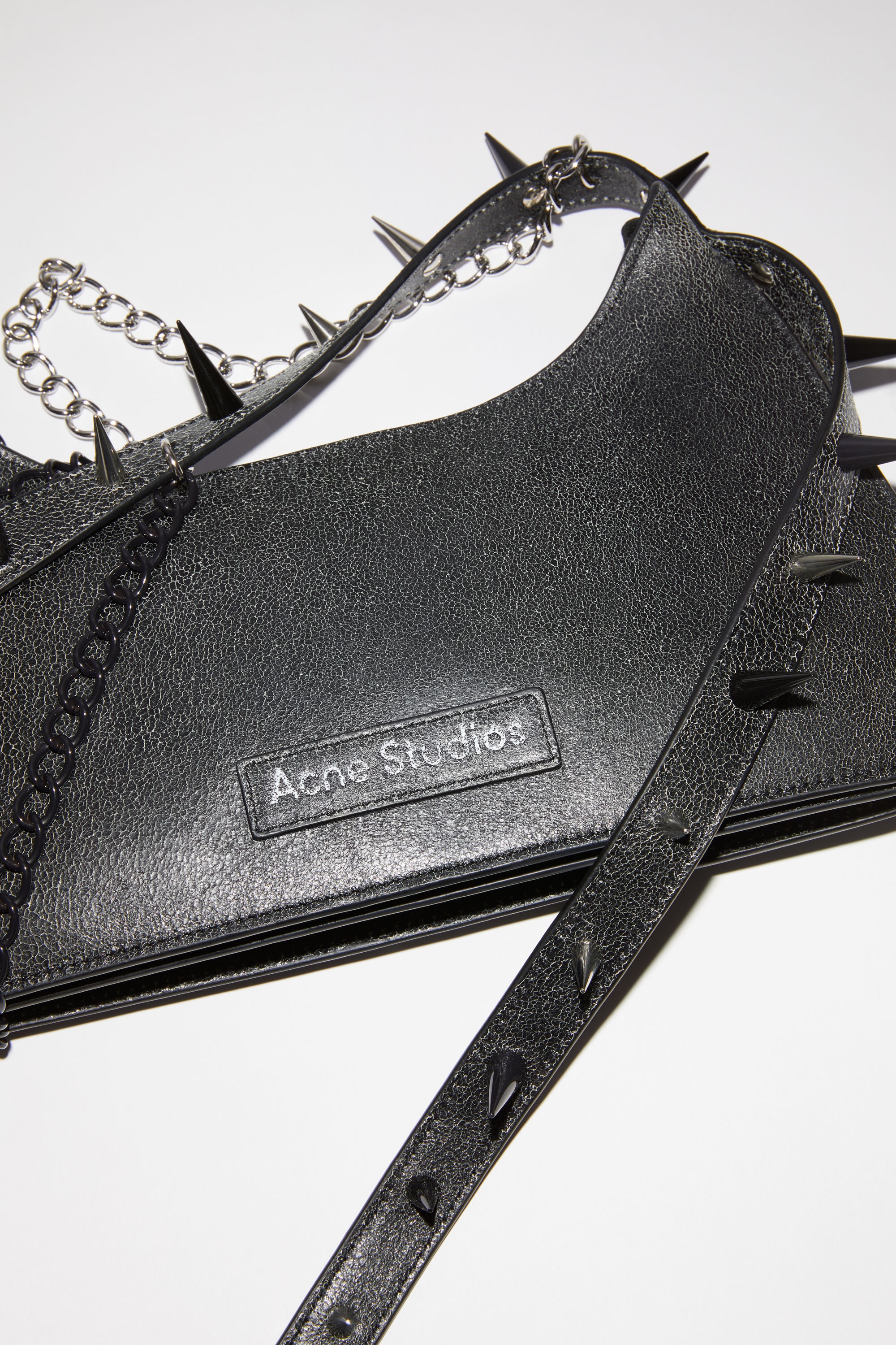 Platt spike mini shoulder bag - Black - 4