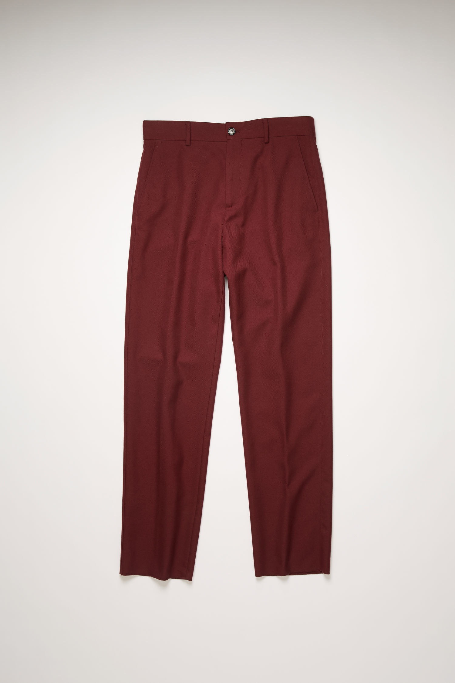 Straight-leg suit trousers burgundy - 1