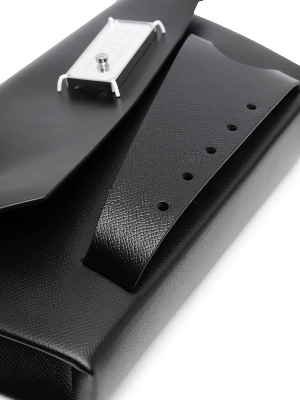 foldover-top logo clutch bag - 5