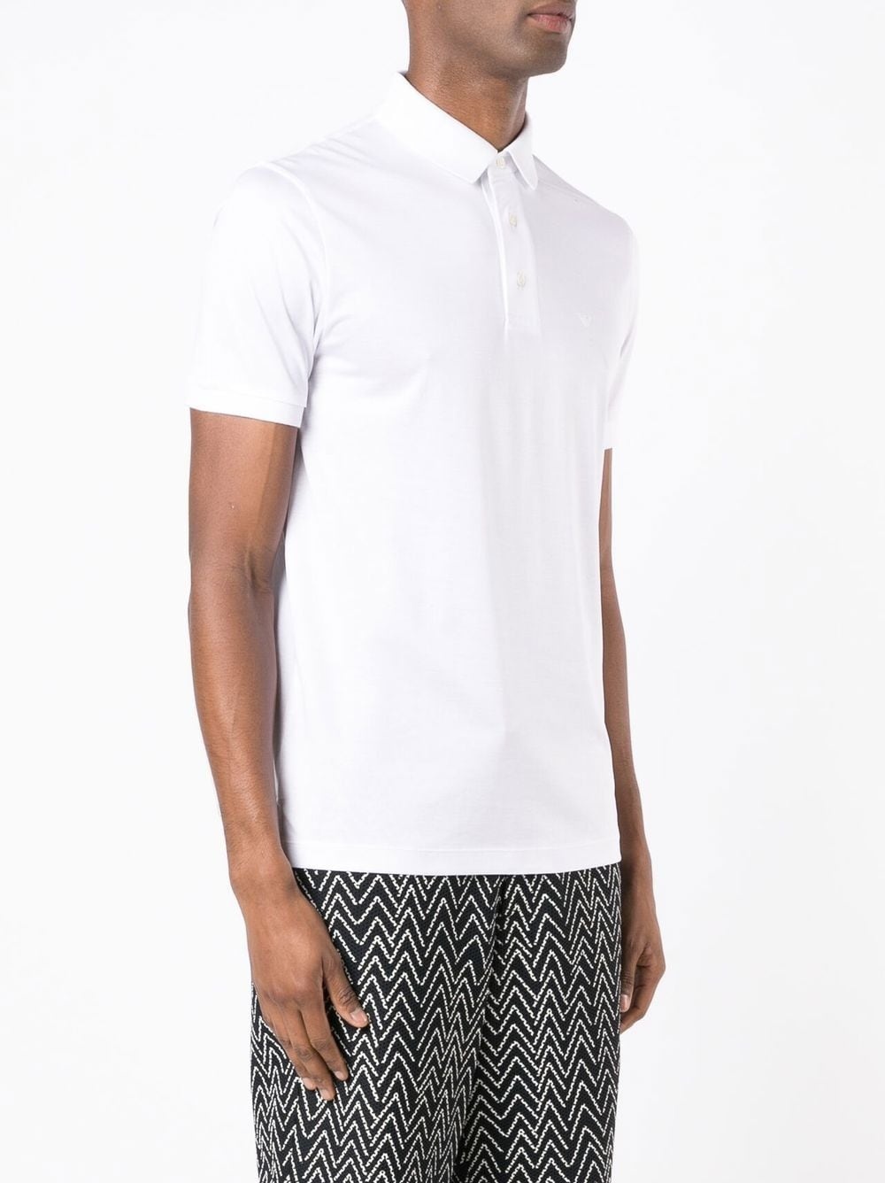 embroidered-logo polo shirt - 3