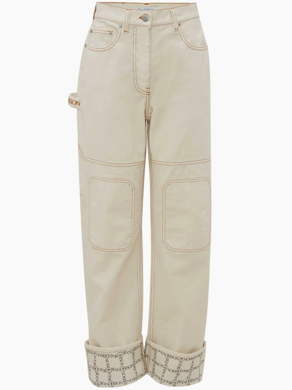 LOGO GRID TURN UP WORKWEAR JEANS - 1