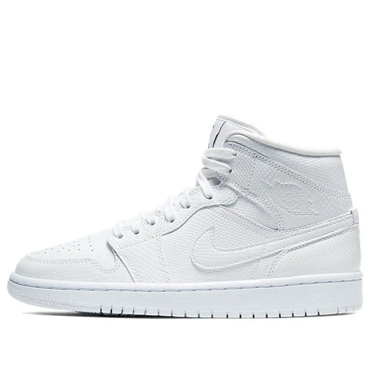 (WMNS) Air Jordan 1 Mid 'White Snakeskin' BQ6472-110 - 1