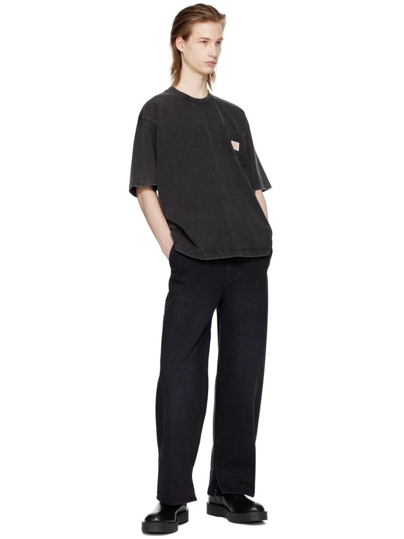 SOLID HOMME Black Faded T-Shirt outlook