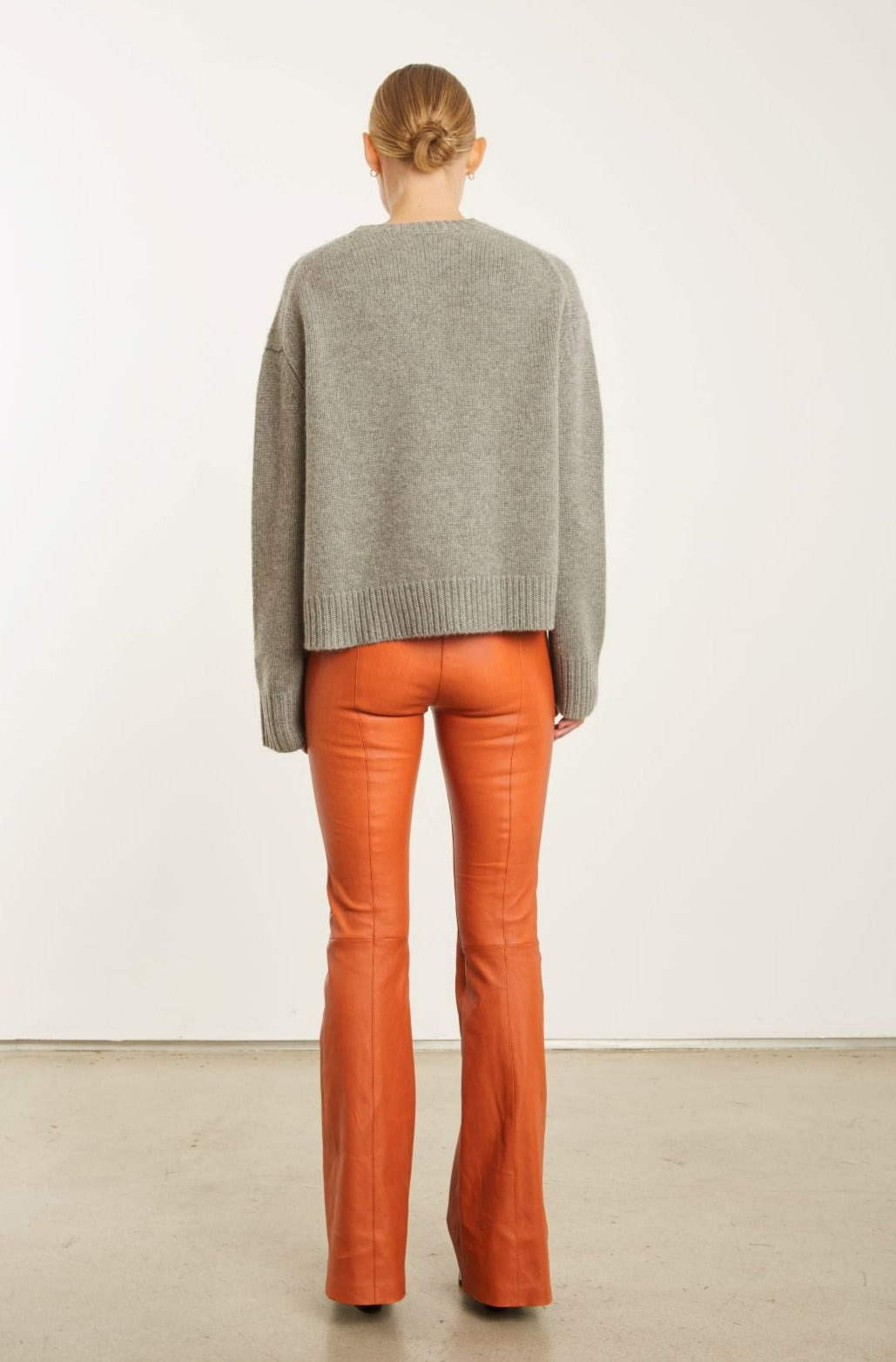 GREY HEAVY CASHMERE SWEATER - 6