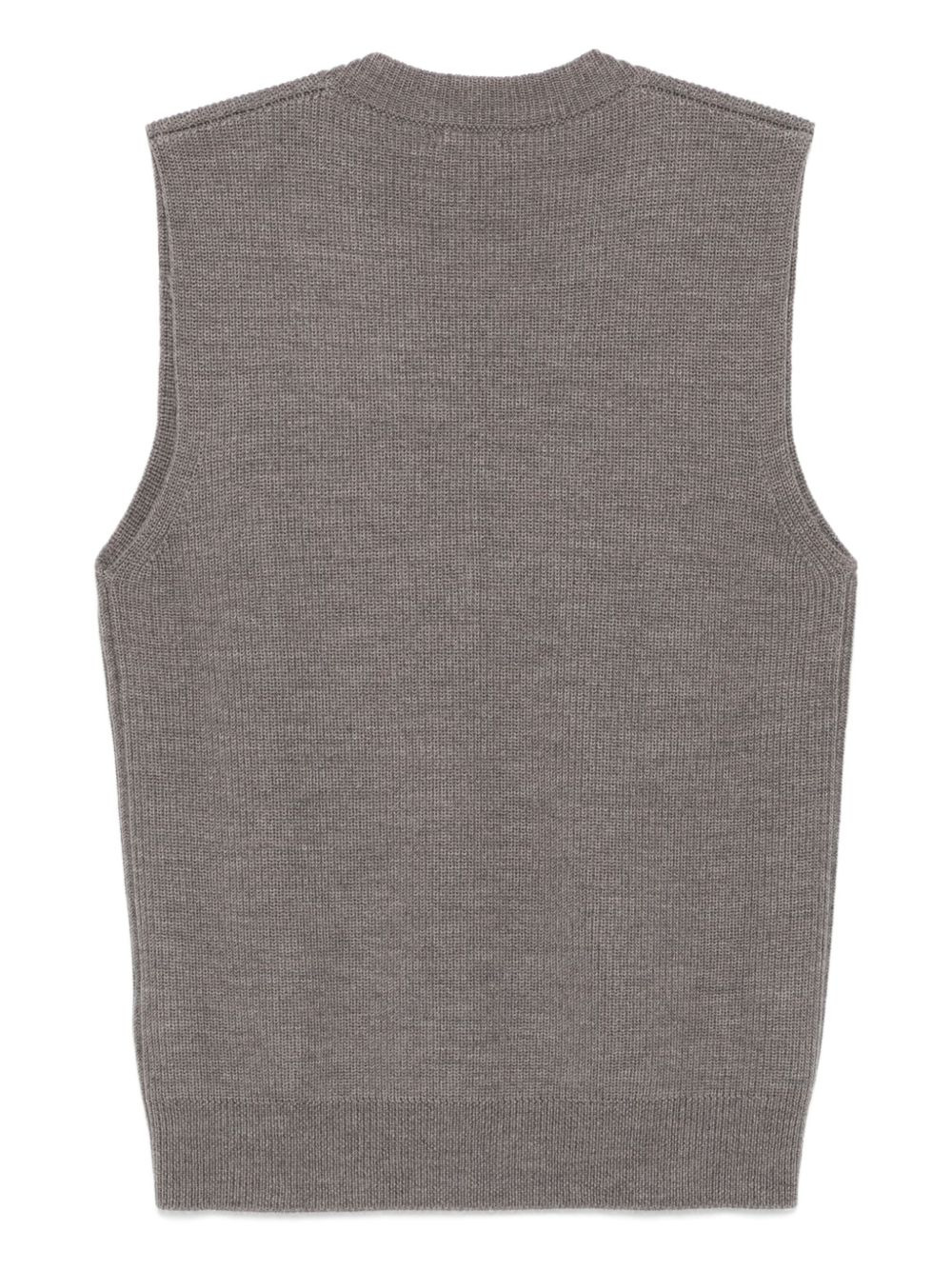 V-neck wool sweater vest - 2