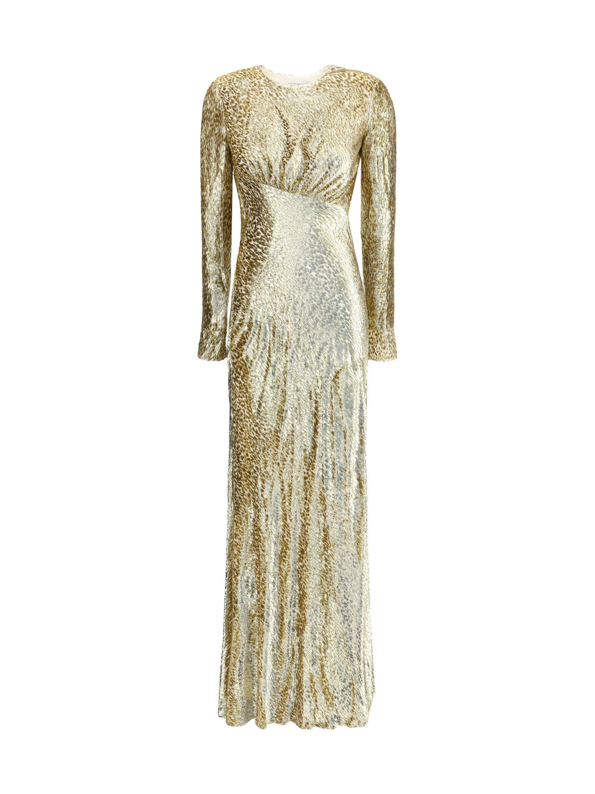 Self-Portrait Women Gold Thread Long Dress - 1