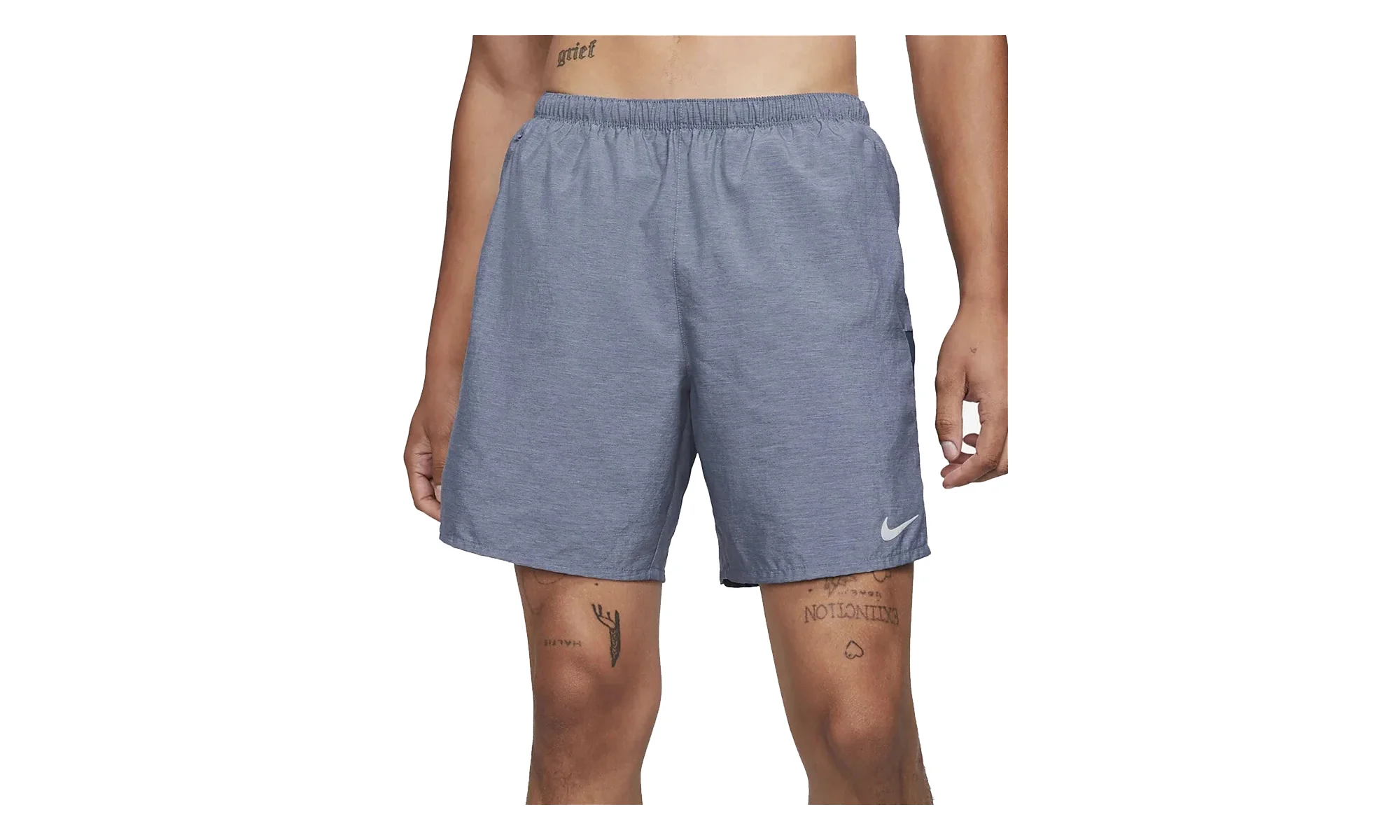 Challenger Brief-Lined 7 Running Shorts "Obsidian Heather / Reflective Silver" CZ9066 451 - 1