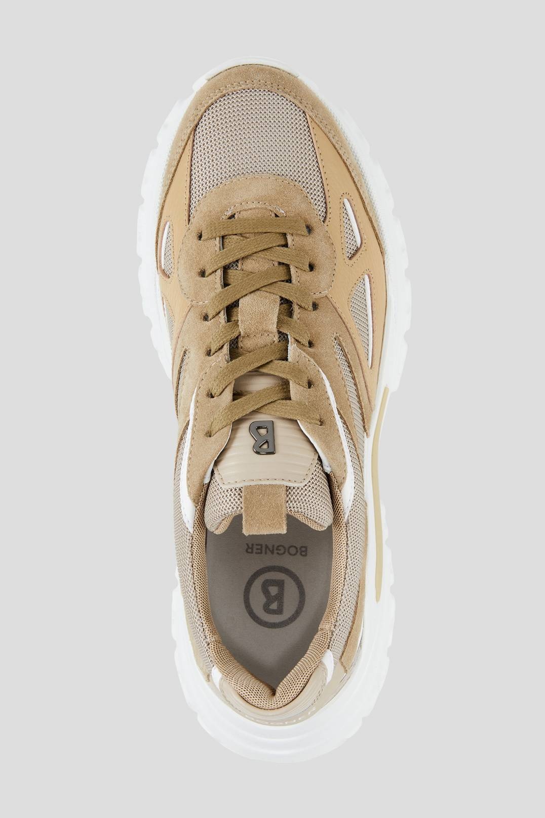 TOKYO PLATFORM TRAINERS IN BEIGE/WHITE - 5