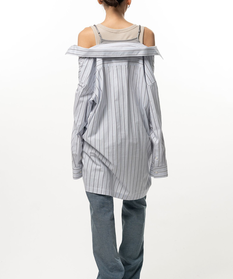 Triple Layered Stripe Shirt Dress 13