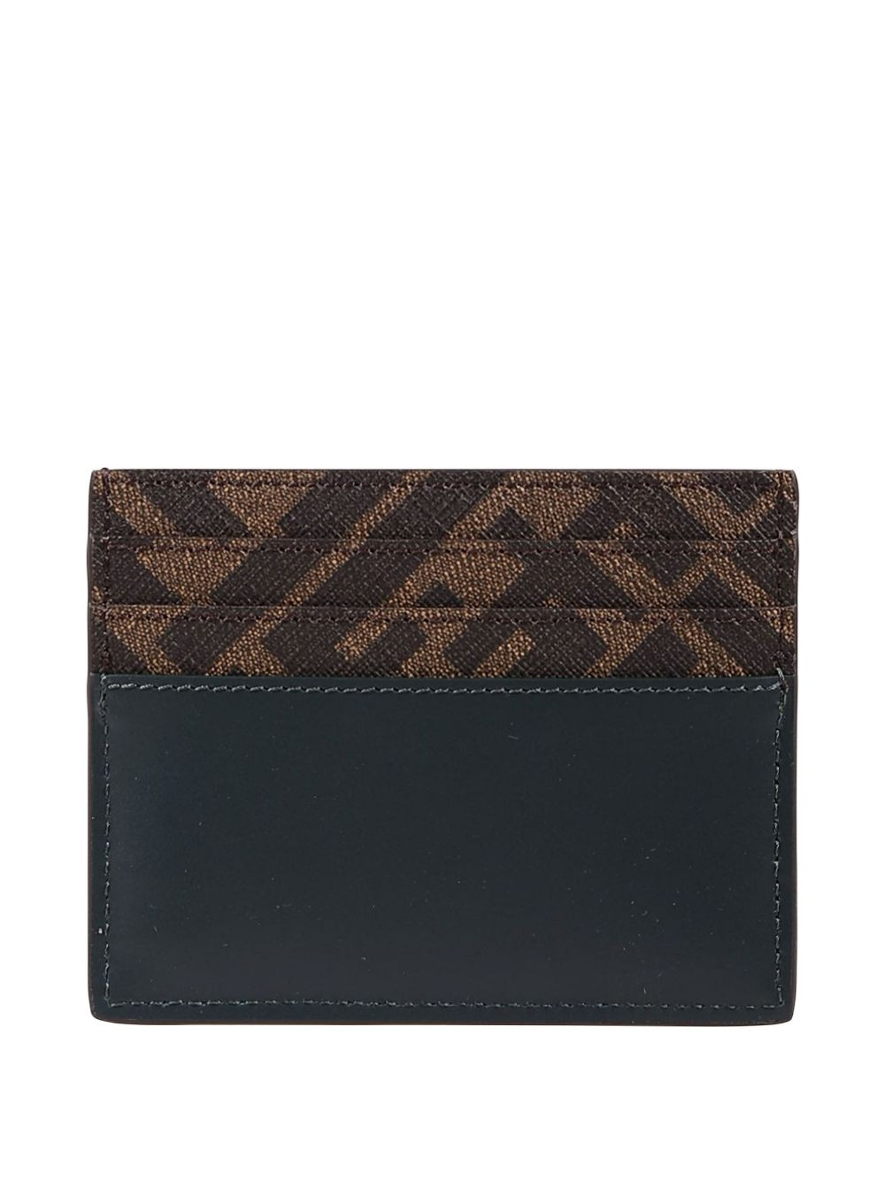logo-plaque leather cardholder - 2