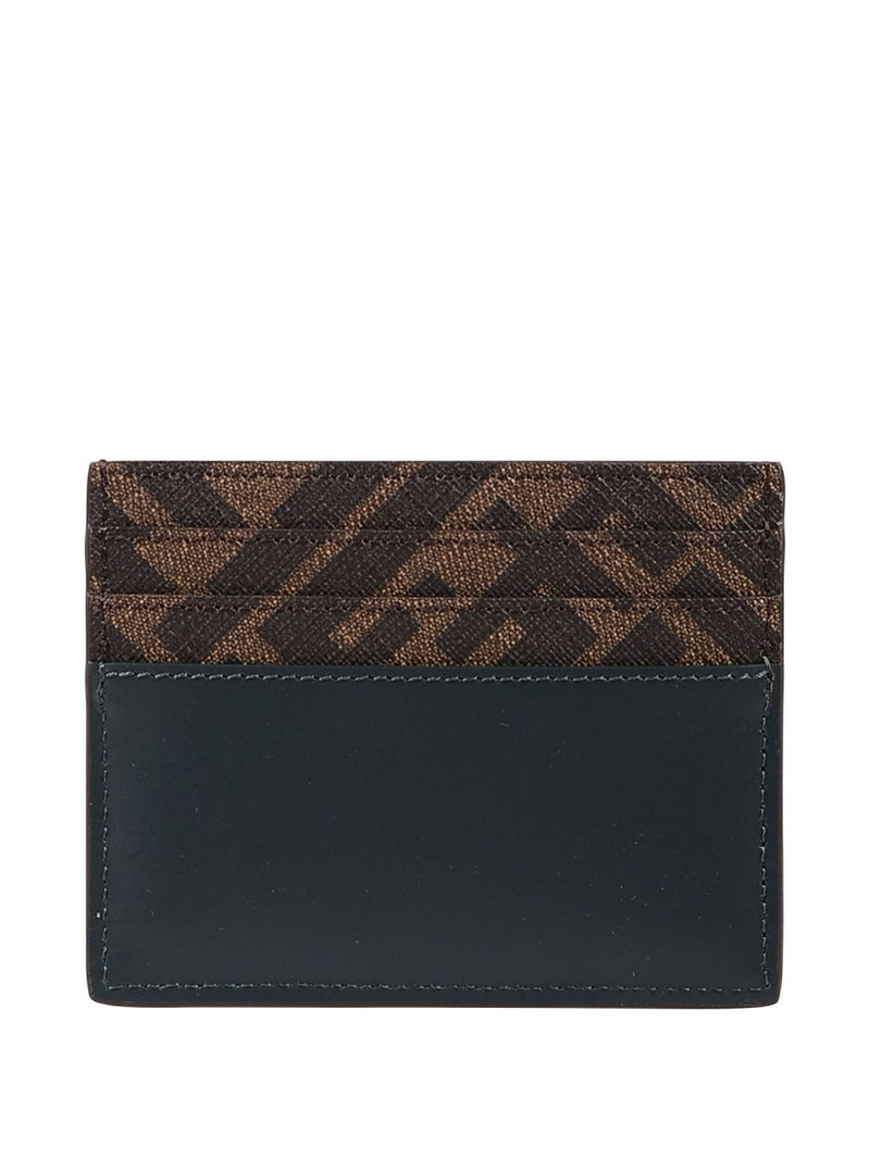 FENDI logo-plaque leather cardholder outlook