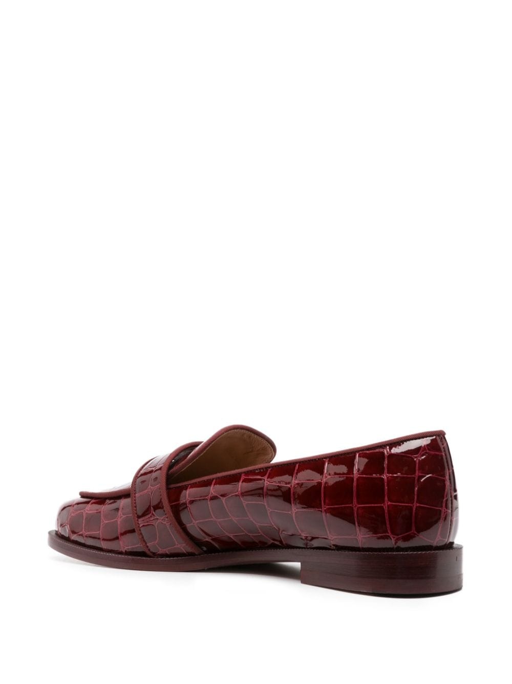 Martin crocodile-embossed leather loafers - 3