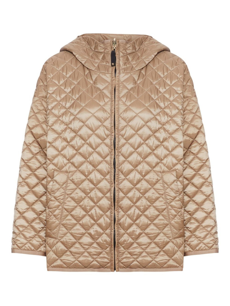 quilted-pattern hooded jacket 1