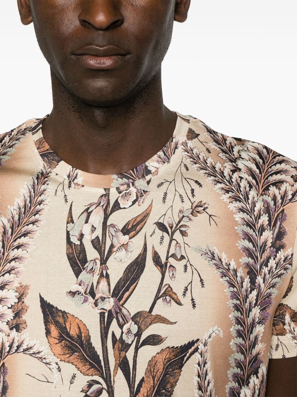 botanical-print cotton T-shirt - 5