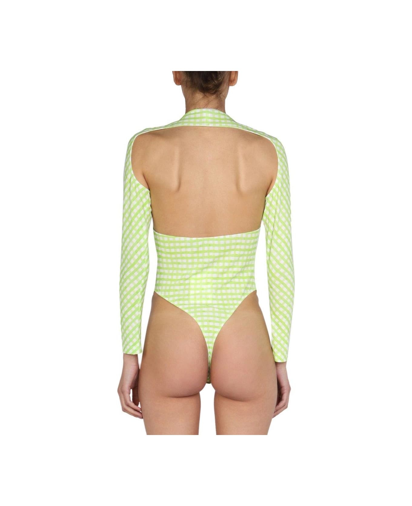 Open Back Stretched Bodysuit - 2