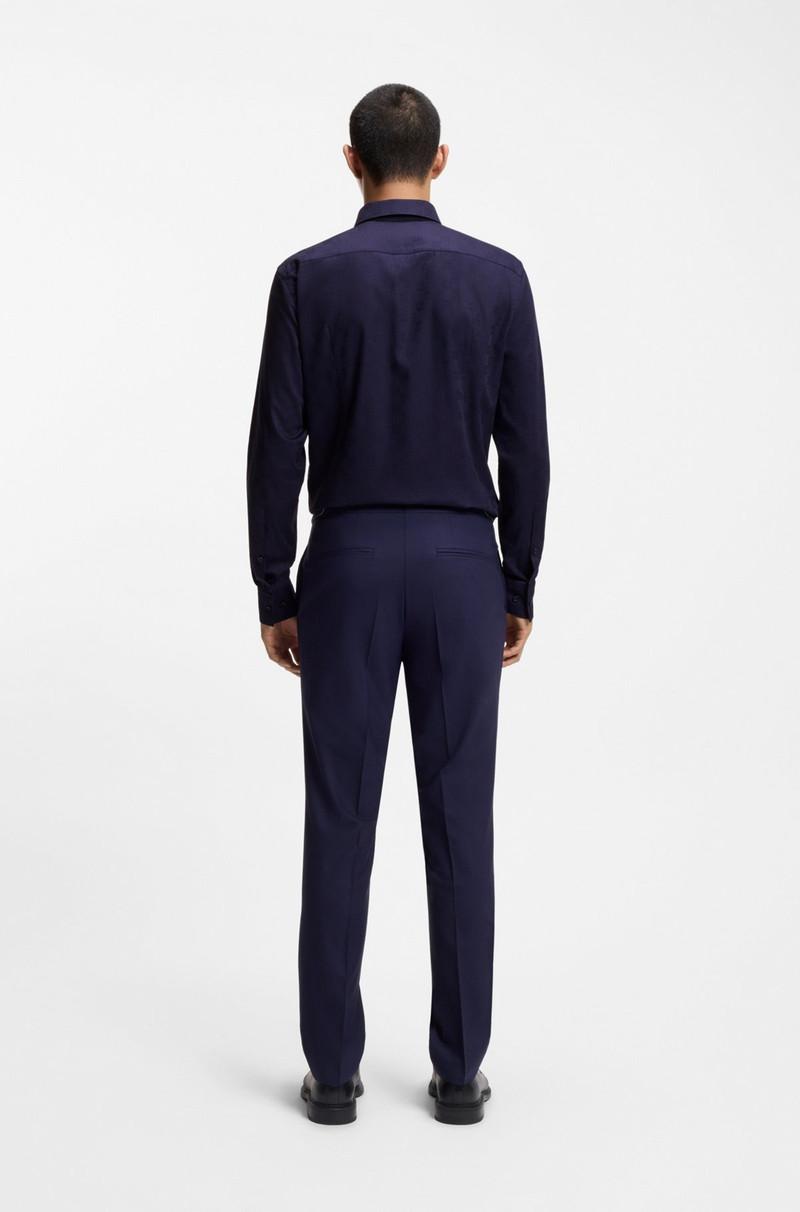 SLIM-FIT SHIRT IN COTTON WITH A STACKED-LOGO JACQUARD 5