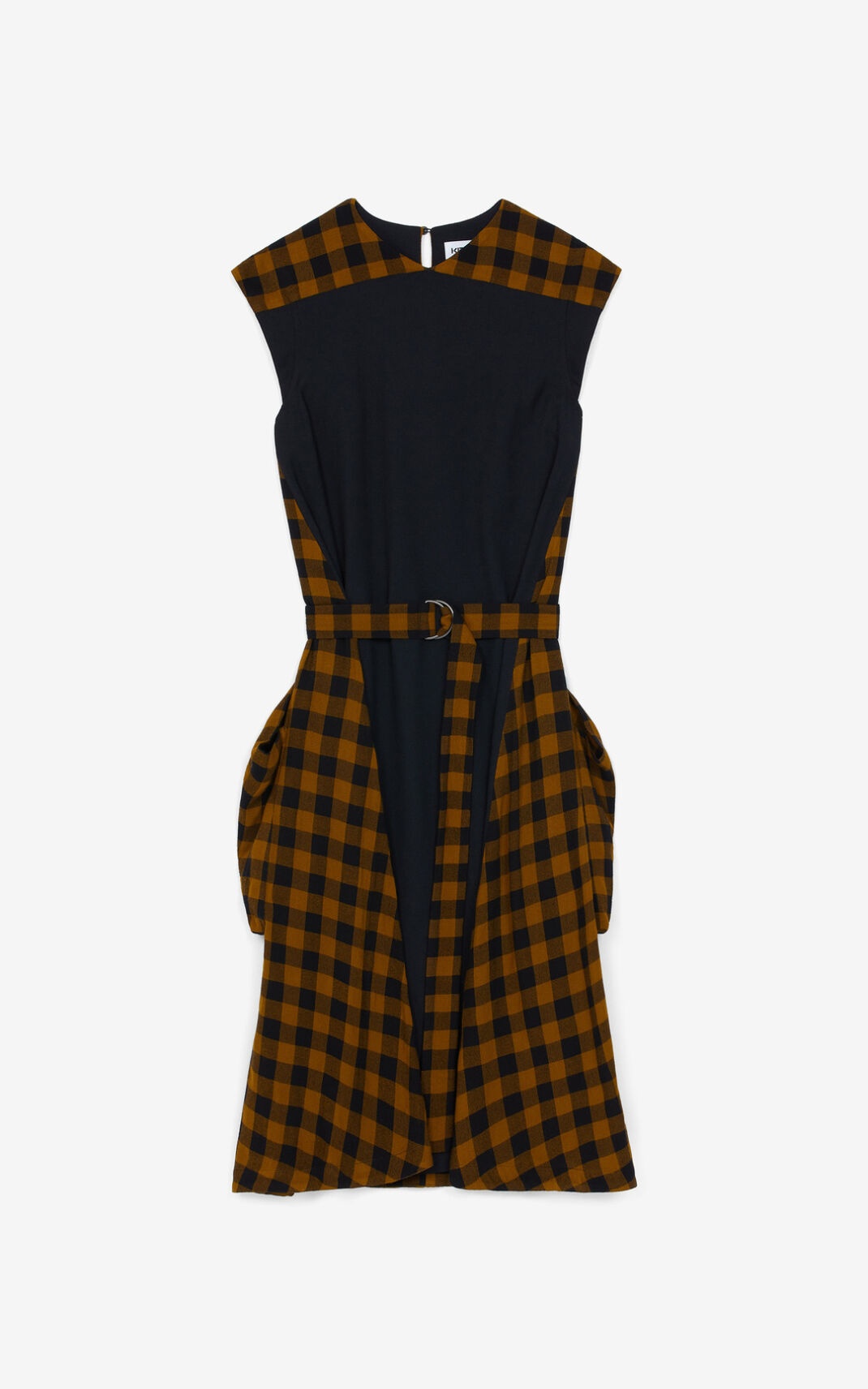 Sleeveless checked dress - 1