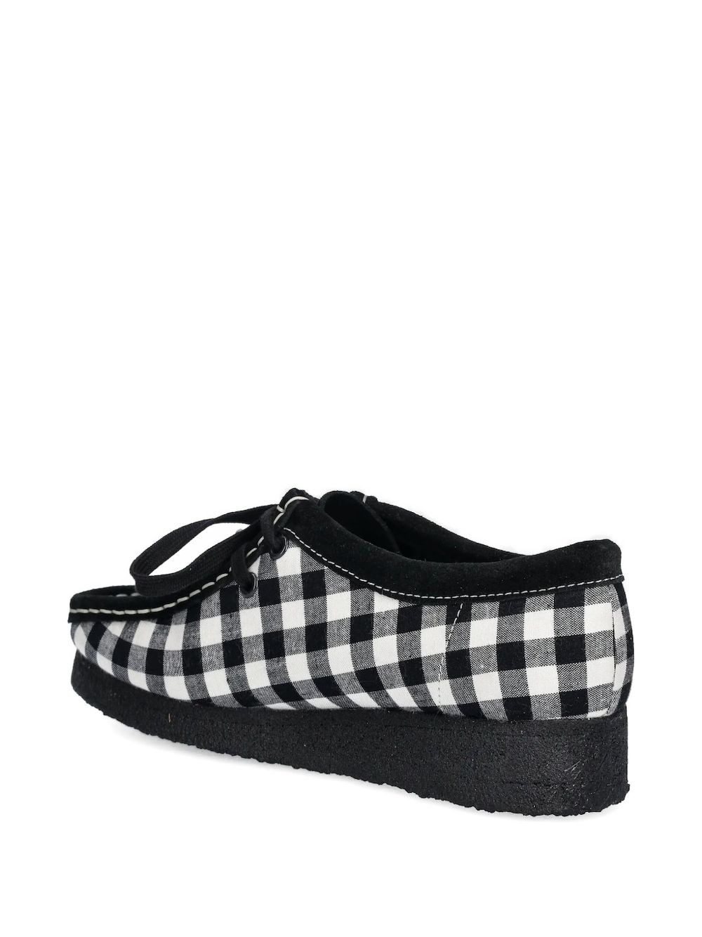 gingham-check flower-embellished loafers - 3