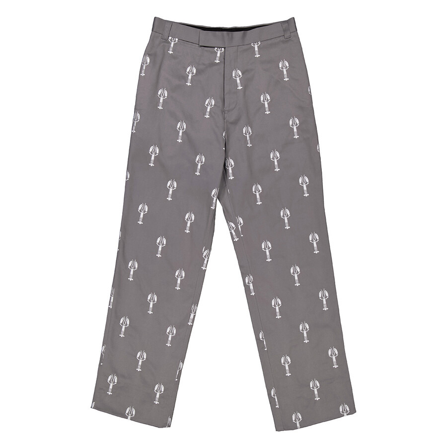 Thom Browne Men's Med Grey Lobster Half Drop Unconstructed Trouser - 4