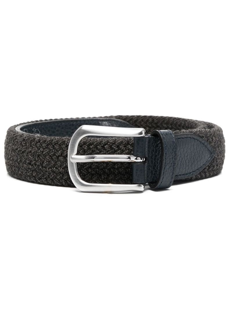 interwoven-design buckle belt - 1