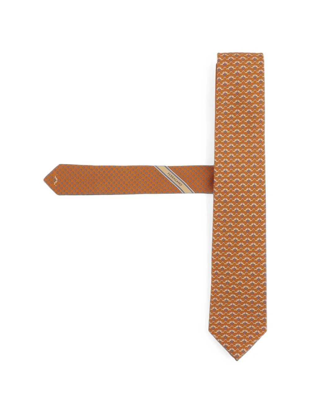 patterned silk tie - 1