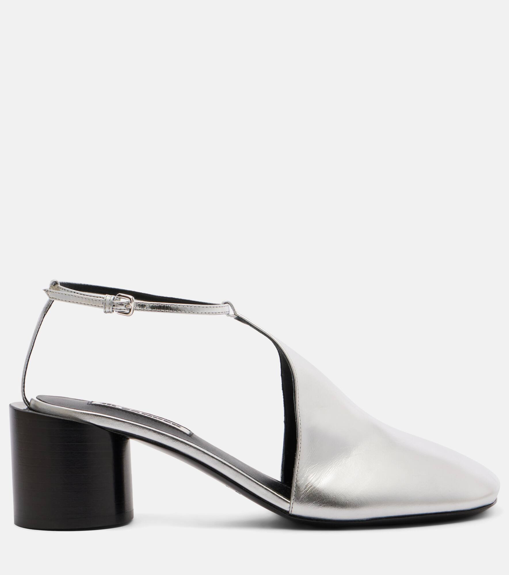 Metallic leather pumps - 4