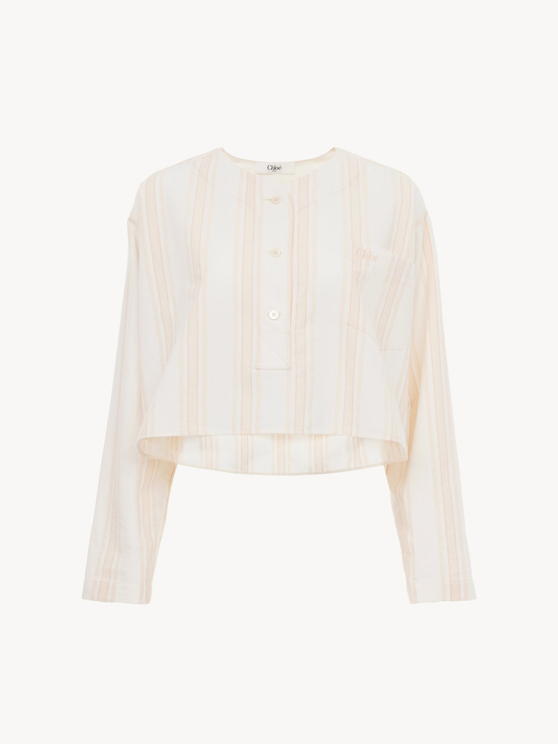 Chloé LONG-SLEEVE CROPPED TOP IN COTTON outlook